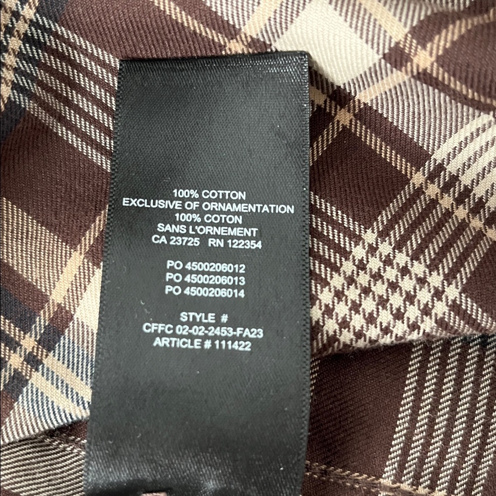 Aritzia Sunday best flannel tunic Large NWT - Picture 8 of 10
